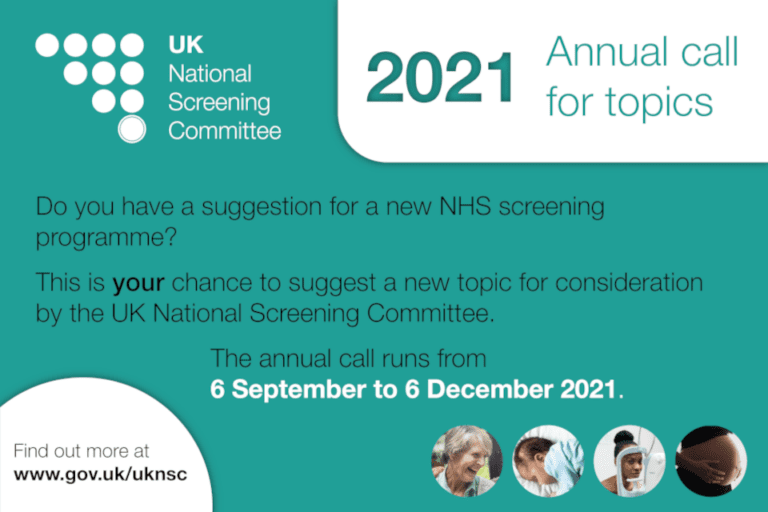 UK NSC annual call for topics your chance to suggest a new screening